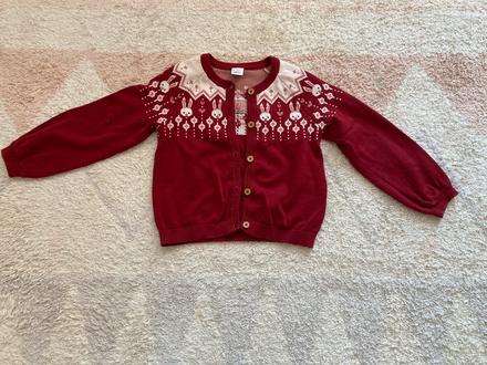 Vianočný kardigan/sveter lindex zajaciky, lindex,110