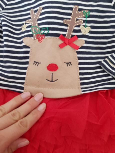 Vianočné šaty + pančuchy 6-9mesiacov, 74