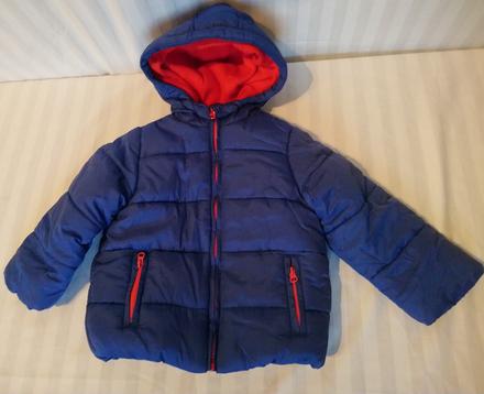 Detská modrá zimná bunda, m, 86