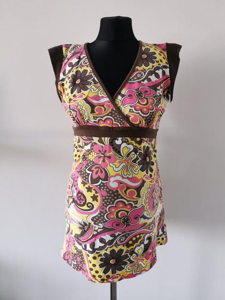 Tehotenská farebná letná bavlnená blúzka brendon, l