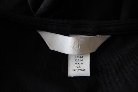 Čierny elastický body top, m, h&m,m