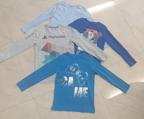 4 ks tričiek, zn. f&f , hm, f&f,140