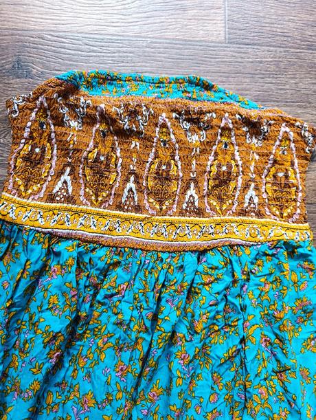 Maxy boho saty bez ramena, xxxl