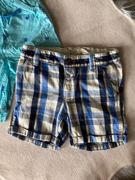 Kraťase kárované a palmy 92, h&m,92