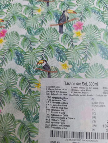 Súprava 4 šáliek, 