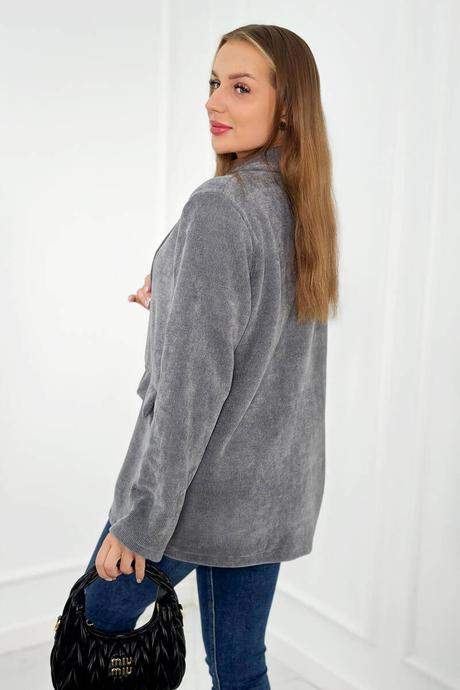 Dámske manšestrové sako sivá,