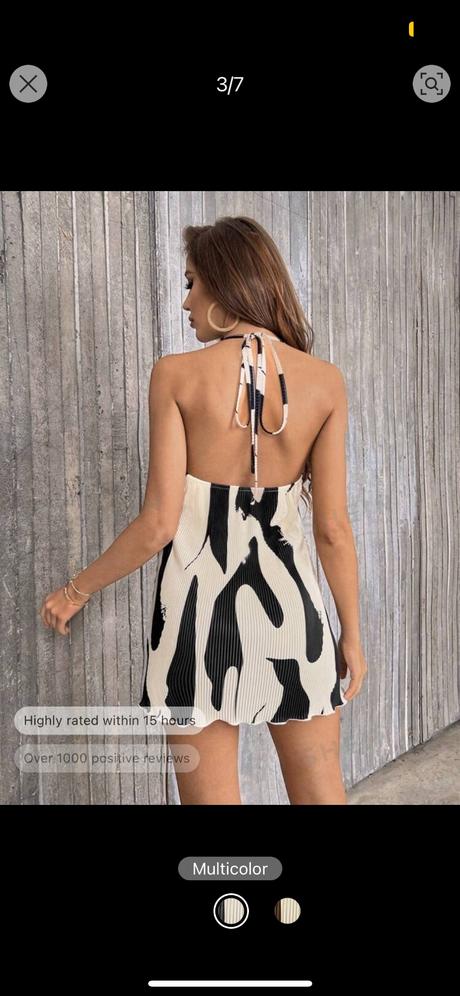 Vzorované šaty, m / s / xs