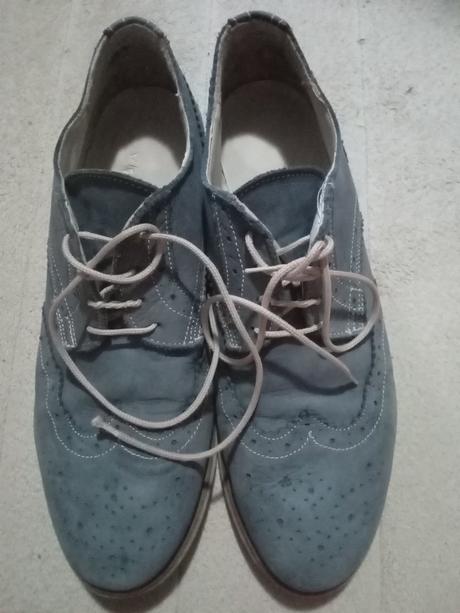 Semišove poltopánky modré jesenné, 39