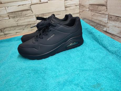 Skechers 38 - dámske čierne kožené topánky, skechers,38