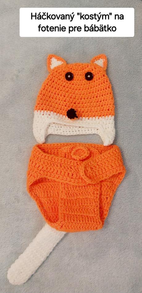 Háčkovaný kostým na novorodenecké fotenie, 62