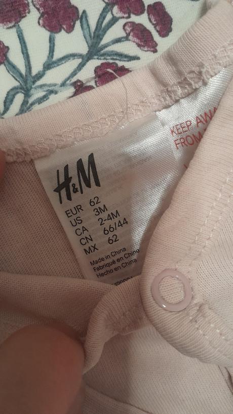 3xpyžamko, h&m,62