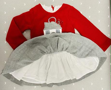 Nádherné hrubé vianočné šaty 80, mayoral,80