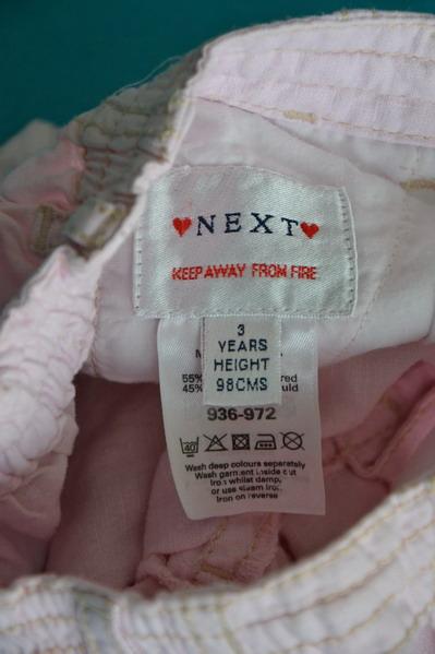 Letne trojstvrtove nohavice next, next,98