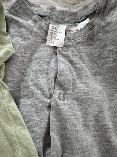 Krátke letne pyžamka h&m 3 ks, h&m,98