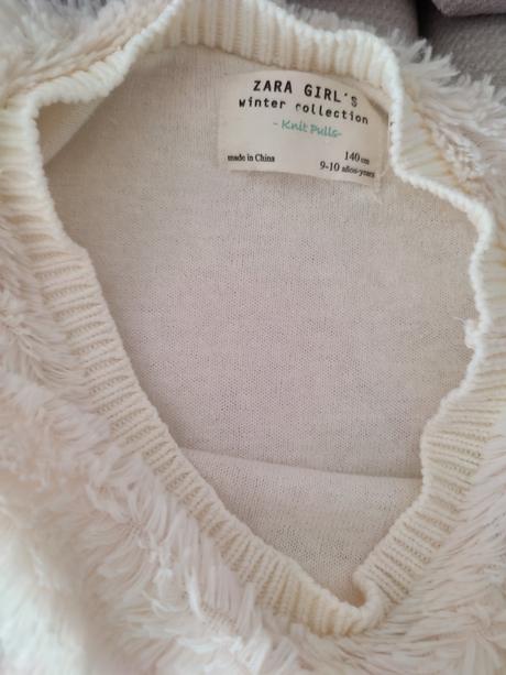 Úžasný kožuštekový svetrík,top, zara,140