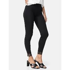 Bavlnené legíny s čipkou, 38 - xl