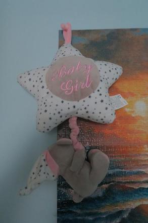 Hviezdička s plyšákom na zavesenie, 