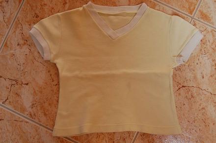 Žlté bavlnené tričko s patentom, 86