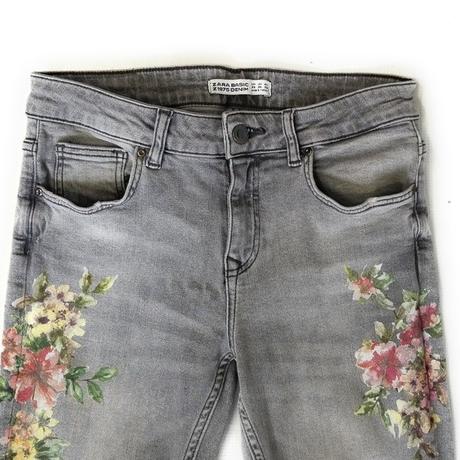 Zara rifle vyšívané, potrhané, veľ. 36, zara,36