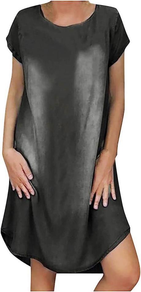 Letné šedočierne minišaty, v. l/xl, xl