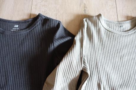 Tičká s dlhým rukávom vrúbkované, h&m,92