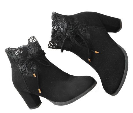 Členkové čižmy bosido s krajkou veľ. 39, 39