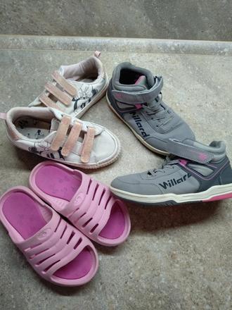 Dievčenské prechodné tenisky a šľapky veľkosť 33, deichmann,33