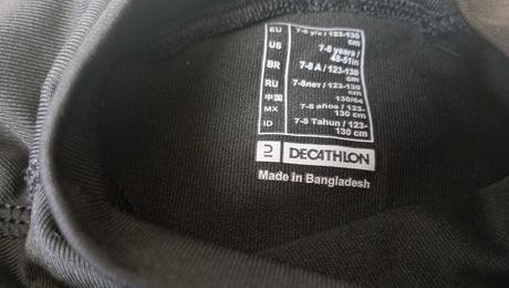 Detské spodné funkčné tričko na futbal, decathlon,128