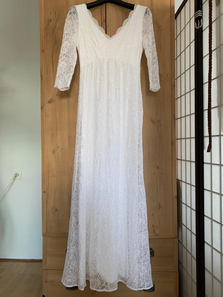 Tehotenské svadobné šaty, s