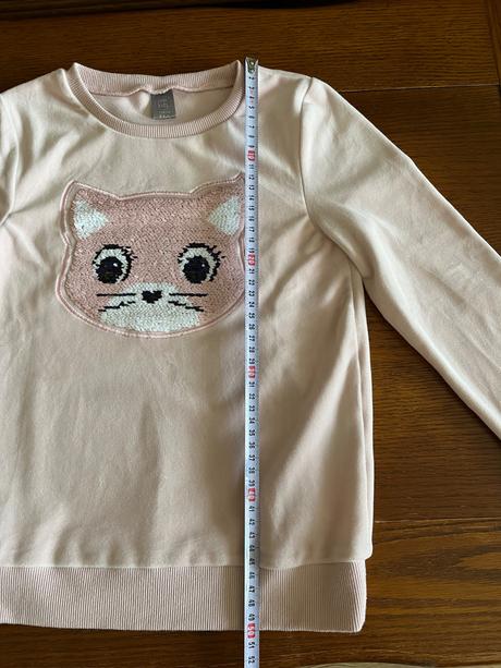 Teplá zamatová mikina s mačičkou premieňacou, kids,134