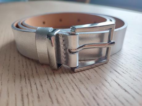 Strieborný kožený opasok wojas 90 cm, wojas