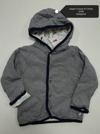 Vyteplená prechodná mikina bunda, 80