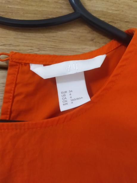 Oranžový top h&m veľkosť 34, h&m,34
