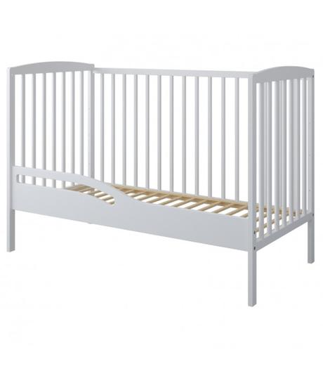 Detská postieľka klasik, 120x60 cm - biela, šírka (cm): 60,dĺžka (cm): 120