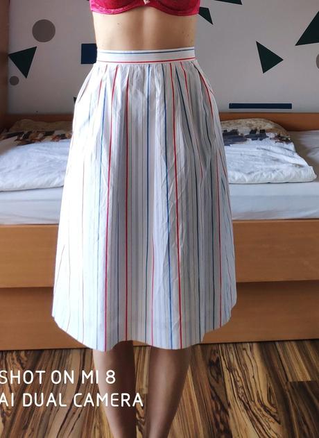 Hand made bavlnená midi sukňa, xs