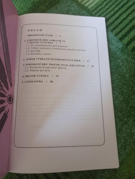-kniha, pohybové hry, 