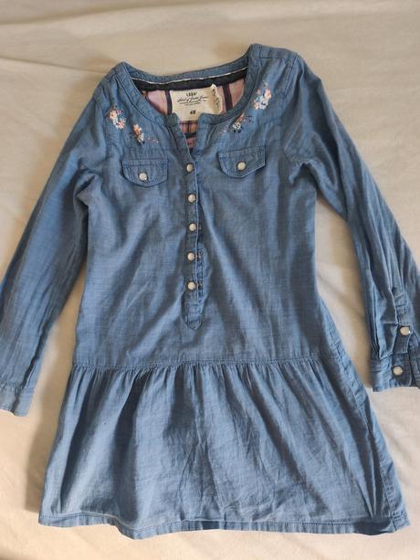 Riflové šaty, h&m,110