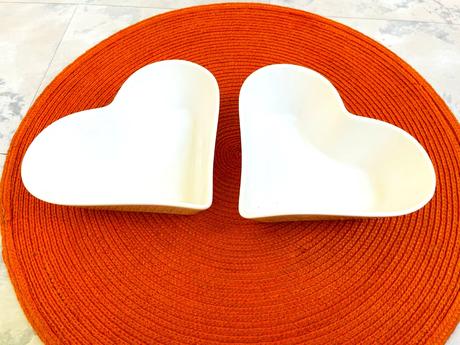 Porcelánové misky/srdiečka 2 ks, 