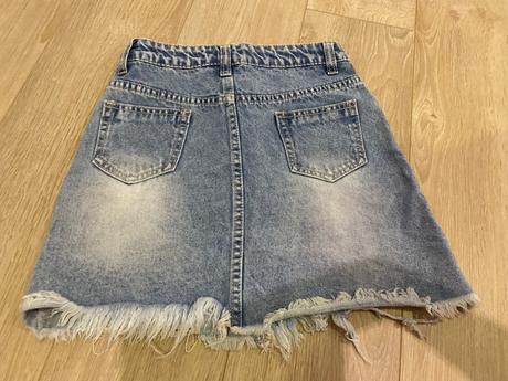 Riflová  suknička, 140