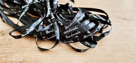 Handmade stuha - saténová 10 mm - čierna,