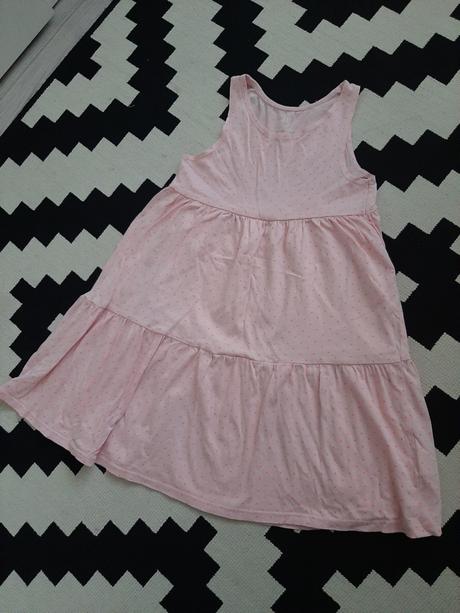 Nádherné tričkové letné bodkované šatičky 4-8r., h&m,116
