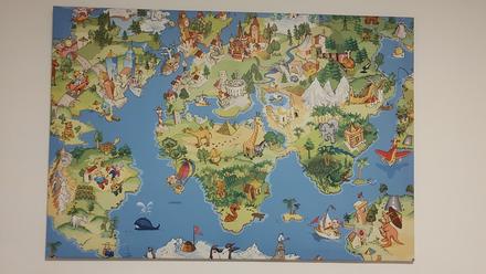 Mapa sveta obraz do detskej,
