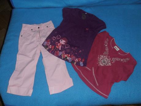 Nohavice + tričká veľ. 122, 122–134