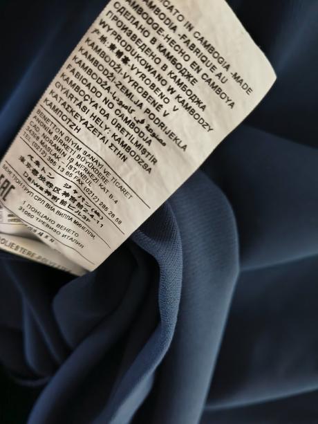 Benetton tmavo modré midi šaty m, benetton,m