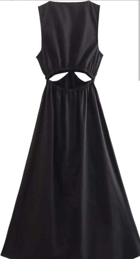 Čierne popelínové bavlnené šaty zara, zara,l