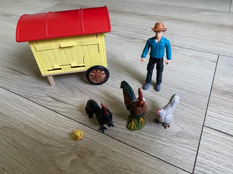 Schleich kurnik so sliepockami a kohutom,