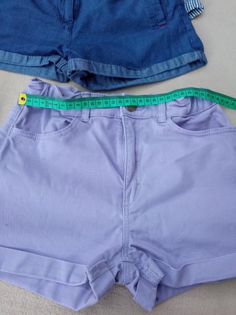 Fialové šortky, h&m,146