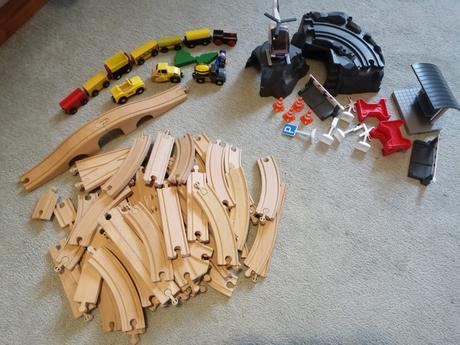 Drevená dráha - vláčik, ikea a lidl, lillabo, 