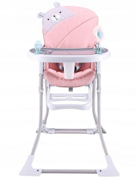 Jedálenská stolička eco toys, bear pink, eco toys