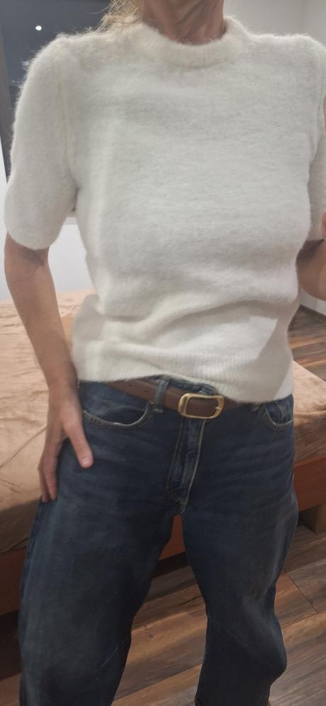 Chlpaty sveter s kratkym rukavom h&m, h&m,s